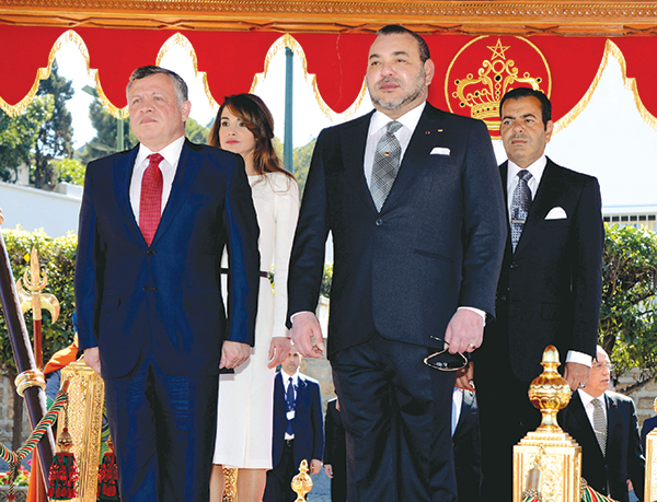 COOPÉRATION. Alors que la situation au Moyen-Orient est marquée par la montée folle des menaces terroristes, le Roi de Jordanie a effectué une visite au Maroc les 10, 11 et 12 mars 2015.
