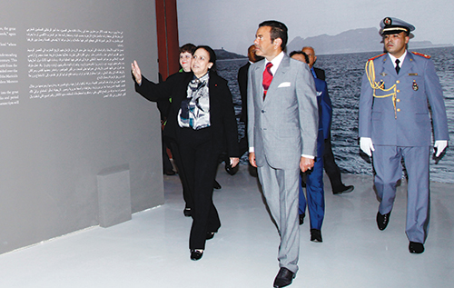 Le Prince Moulay Rachid, lors de l’inauguration de l’exposition “Le Maroc médiéval”.